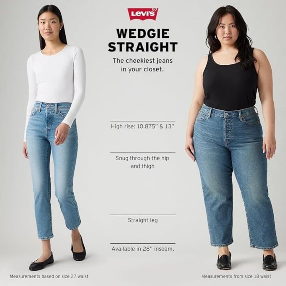 NWOT Levi's Women's Wedgie Straight Jeans 25 x 28 - Picture 2 of 6